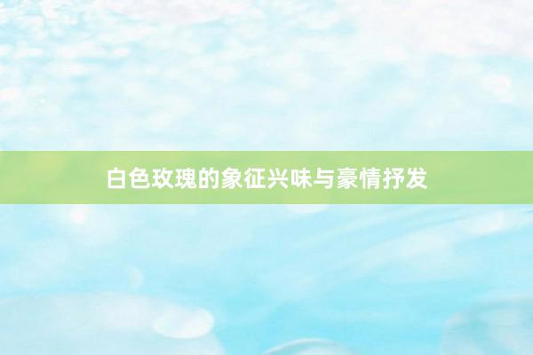 白色玫瑰的象征兴味与豪情抒发